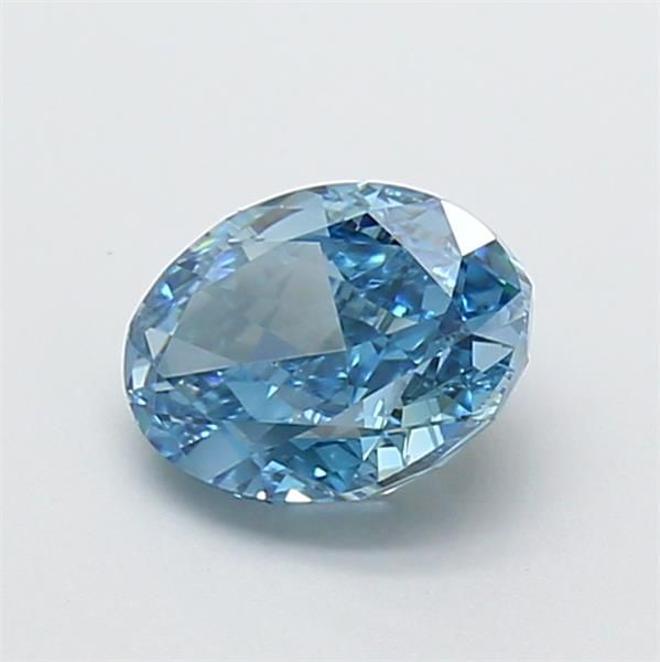 1.42 CT Fancy Vivid Blue OVAL