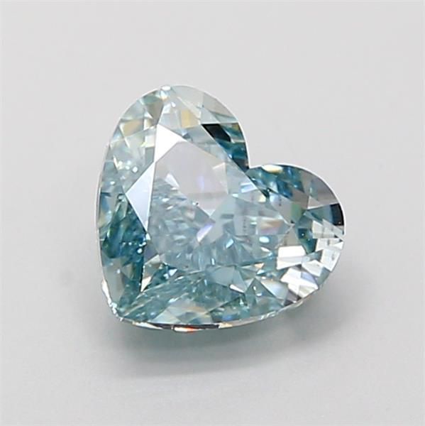 1.2 CT Fancy Intense Green Blue HEART