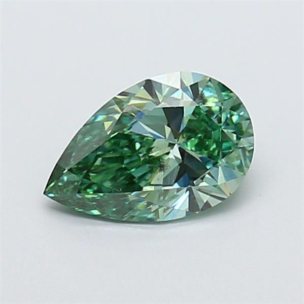 1.0 CT Fancy Vivid Green PEAR