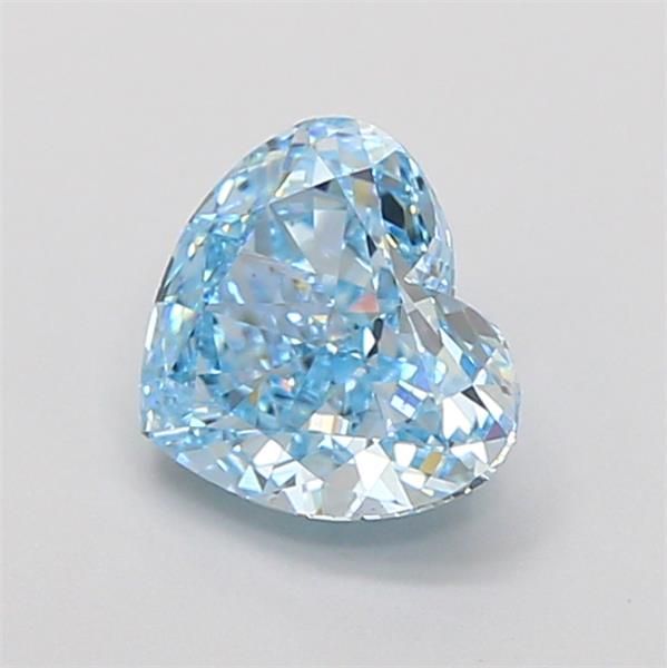 1.37 CT Fancy Vivid Blue HEART