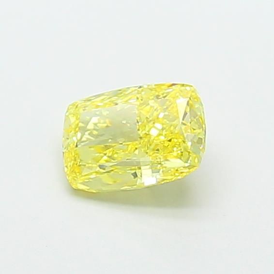 0.93 CT Fancy Vivid Yellow CUSHION MODIFIED