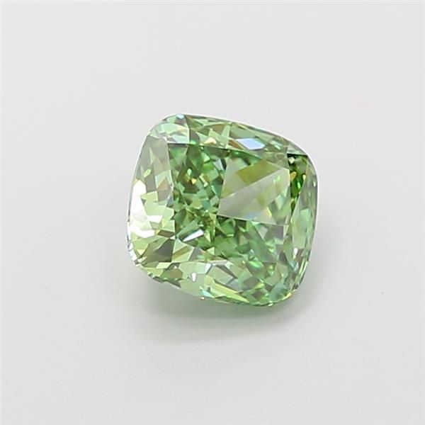 1.61 CT Fancy Vivid Green CUSHION MODIFIED