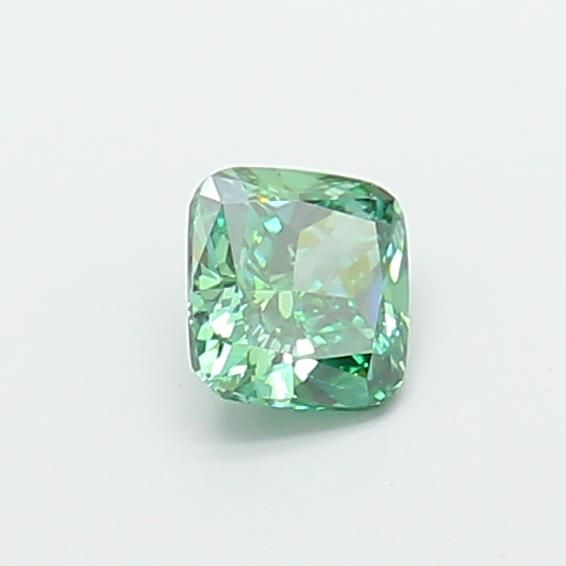 0.78 CT Fancy Vivid Green CUSHION MODIFIED