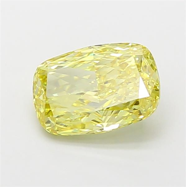 1.34 CT Fancy Vivid Yellow CUSHION MODIFIED