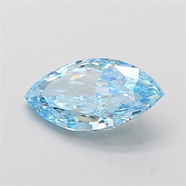 1.68 CT Fancy Vivid Blue MARQUISE