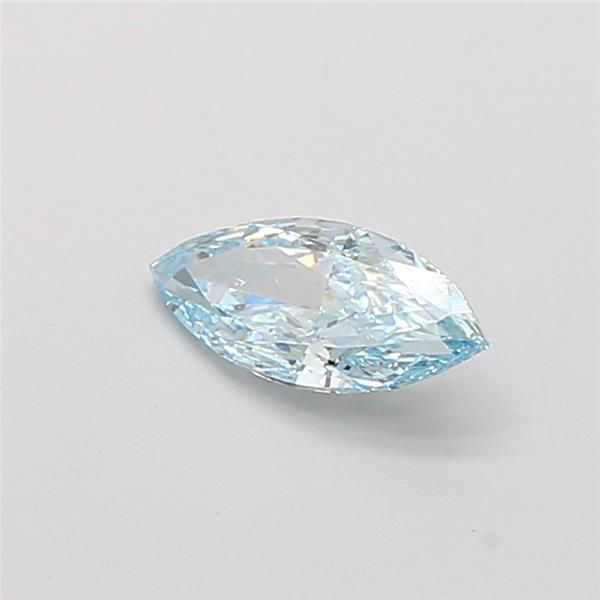0.64 CT Fancy Intense Greenish Blue MARQUISE