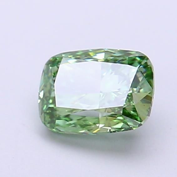 1.0 CT Fancy Vivid Green CUSHION MODIFIED