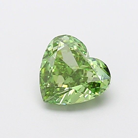 1.02 CT Fancy Vivid Green HEART