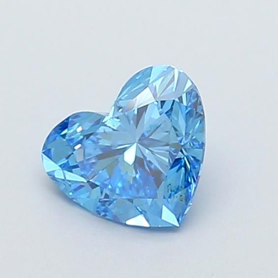 0.91 CT Fancy Vivid Blue HEART