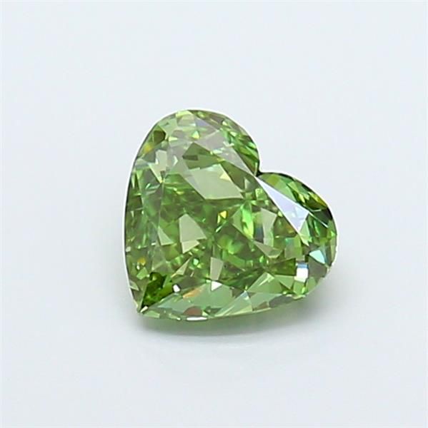 0.94 CT Fancy Vivid Green HEART