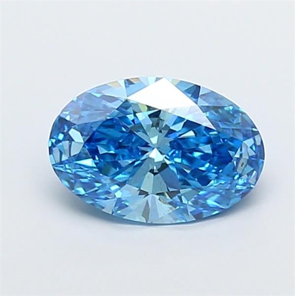 2.05 CT Fancy Vivid Blue OVAL