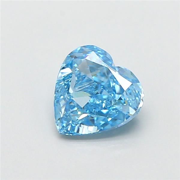 1.02 CT Fancy Vivid Blue HEART
