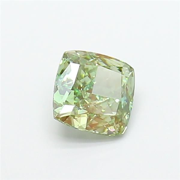 1.08 CT Fancy Vivid Green CUSHION MODIFIED