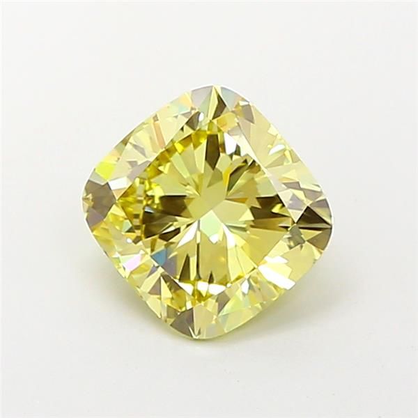 1.51 CT Fancy Yellow CUSHION MODIFIED