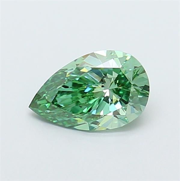 0.94 CT Fancy Vivid Green PEAR