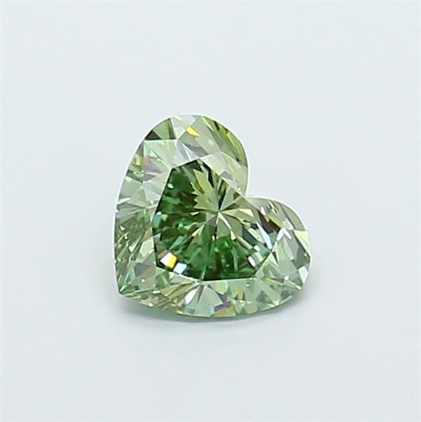 1.07 CT Fancy Vivid Green HEART