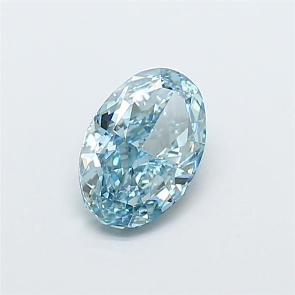 1.1 CT Fancy Vivid Greenish Blue OVAL