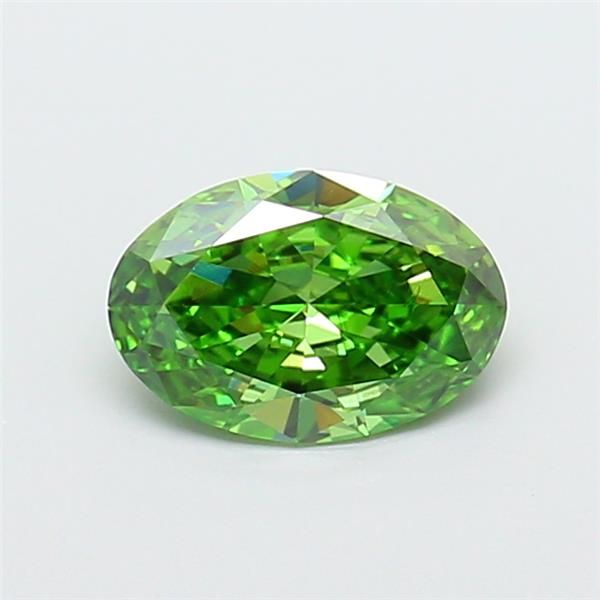 0.88 CT Fancy Vivid Green OVAL