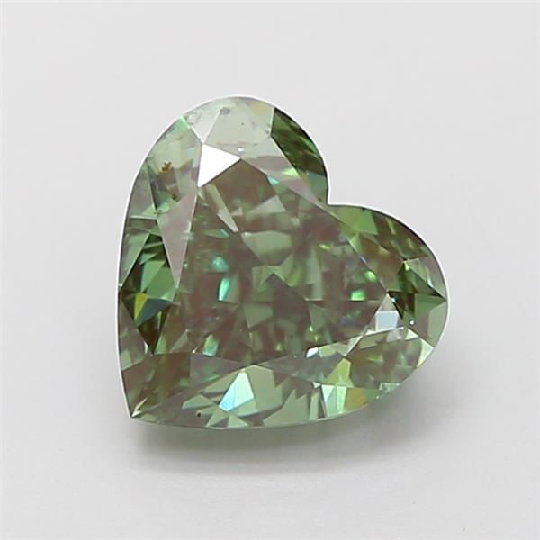 2.11 CT Fancy Vivid Green HEART
