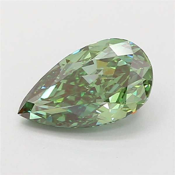 1.58 CT Fancy Vivid Green PEAR