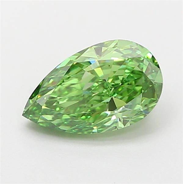 1.01 CT Fancy Vivid Green PEAR