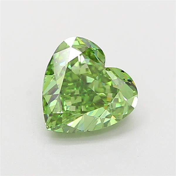 1.09 CT Fancy Vivid Green HEART