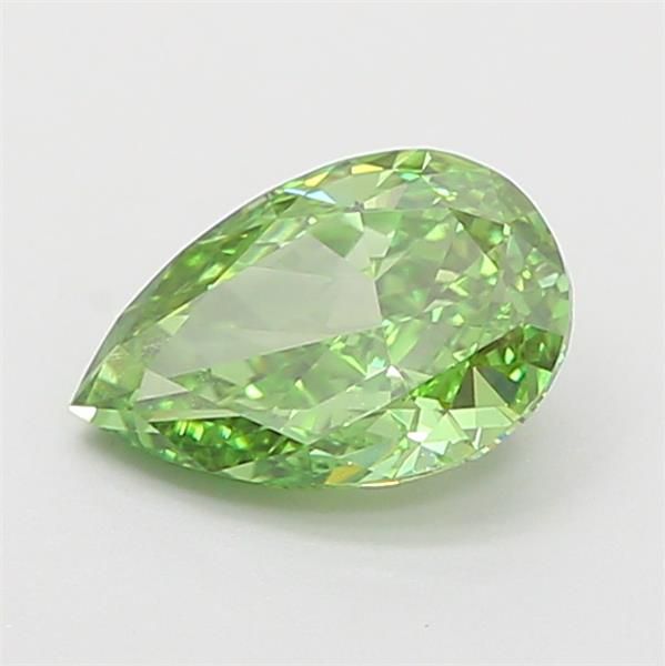 1.01 CT Fancy Vivid Green PEAR