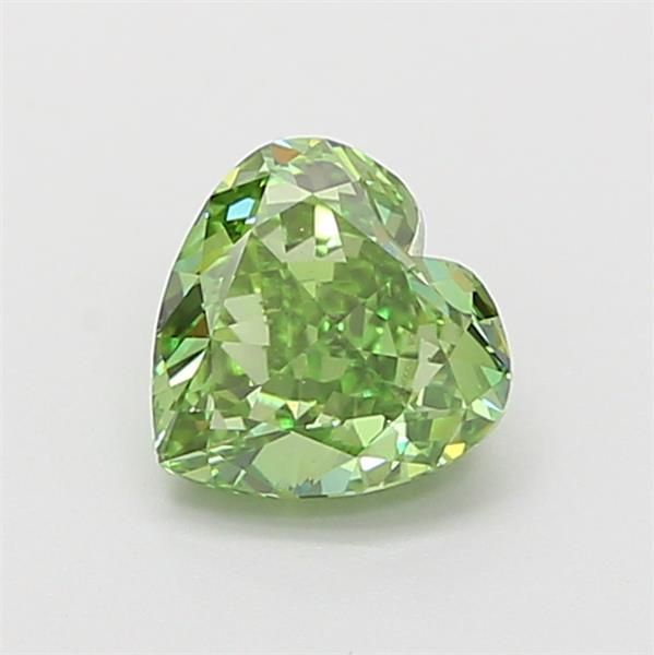 0.88 CT Fancy Vivid Green HEART