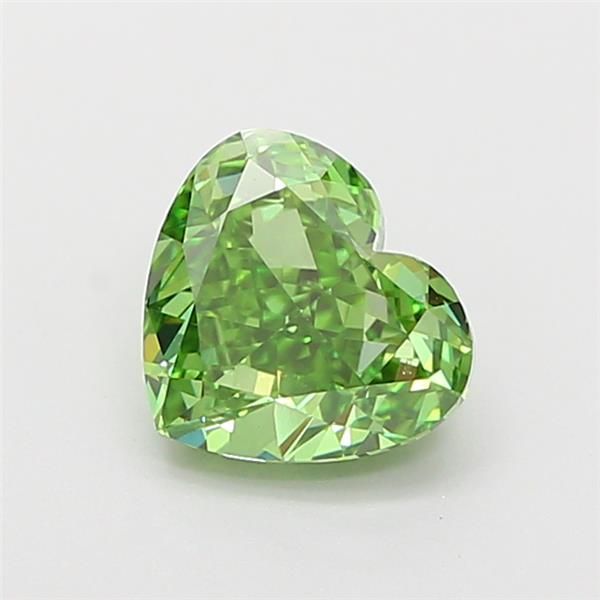 1.13 CT Fancy Vivid Green HEART