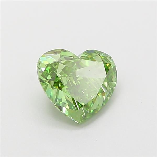 1.01 CT Fancy Vivid Green HEART
