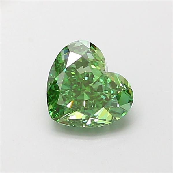 1.02 CT Fancy Vivid Green HEART