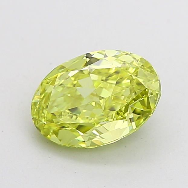1.36 CT Fancy Intense Greenish Yellow OVAL