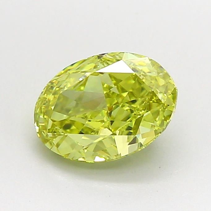 1.53 CT Fancy Intense Greenish Yellow OVAL