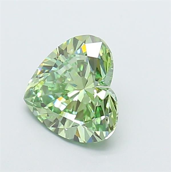 1.77 CT Fancy Vivid Green HEART