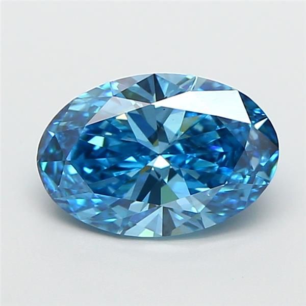 1.59 CT Fancy Vivid Blue OVAL