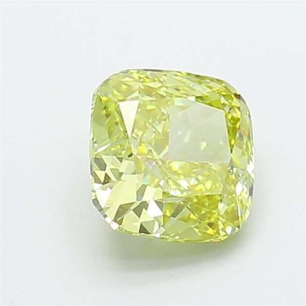 1.57 CT Fancy Yellow CUSHION BRILLIANT