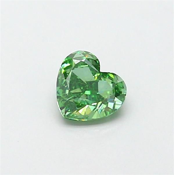 0.45 CT Fancy Vivid Green HEART