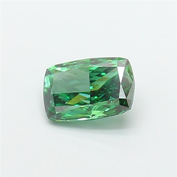 1.55 CT Fancy Vivid Green CUSHION MODIFIED