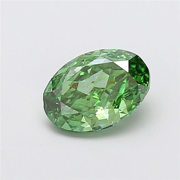 2.04 CT Fancy Vivid Green OVAL