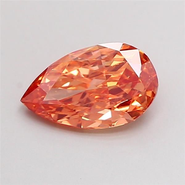 1.37 CT Fancy Orangey Brown PEAR
