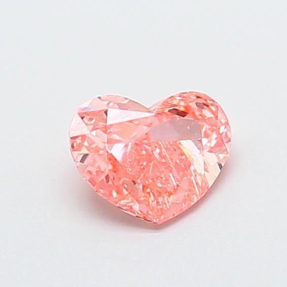 0.74 CT Fancy Vivid Pink HEART