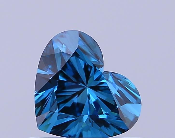 0.69 CT Fancy Vivid Blue HEART