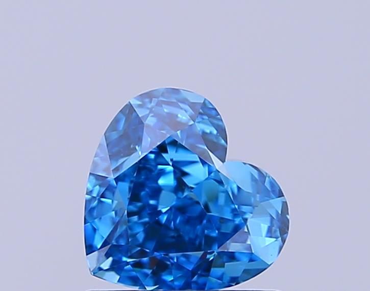 1.0 CT Fancy Vivid Blue HEART