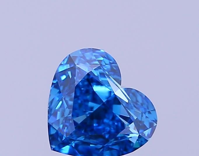 1.01 CT Fancy Vivid Blue HEART