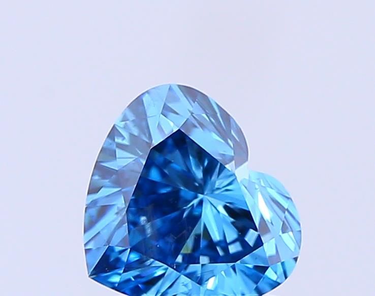 1.0 CT Fancy Vivid Blue HEART