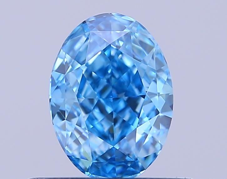0.57 CT Fancy Vivid Blue OVAL