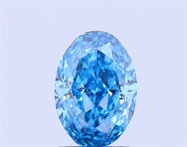 1.27 CT Fancy Vivid Blue OVAL