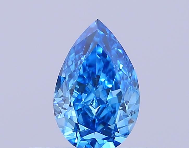 0.39 CT Fancy Vivid Blue PEAR
