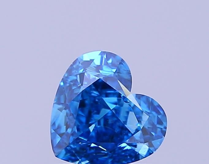 1.02 CT Fancy Vivid Blue HEART