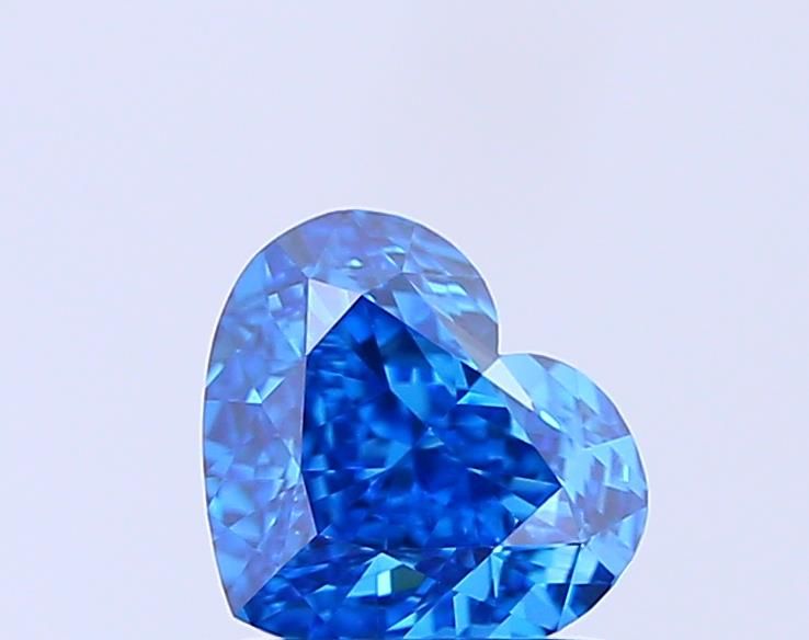 1.01 CT Fancy Vivid Blue HEART
